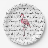 Flamingo | roze flamingo, roze tropische vogel papieren bordje (Voorkant)