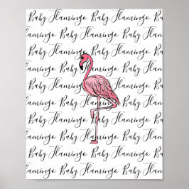 Flamingo | roze flamingo, roze tropische vogel poster