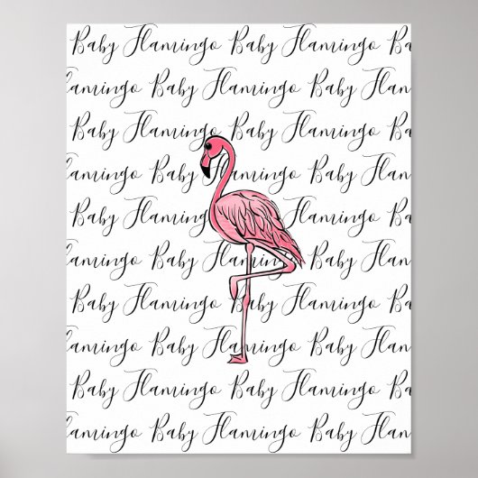 Flamingo | roze flamingo, roze tropische vogel poster (Voorkant)