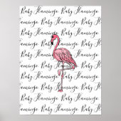 Flamingo | roze flamingo, roze tropische vogel poster (Voorkant)