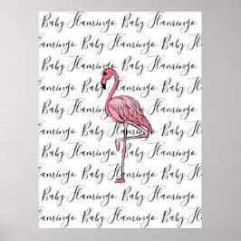 Flamingo | roze flamingo, roze tropische vogel poster