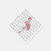 Flamingo | roze flamingo, roze tropische vogel servet (Hoek)