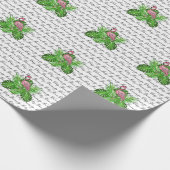Flamingo, roze flamingo, tropische oerwouden blade cadeaupapier (Hoek)