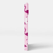Flamingo roze glitter sparkles patroon iPhone hoesje (Rechterkant)