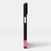 Flamingo roze glitter sparkles personaliseert zwar iPhone hoesje (Rechterkant)