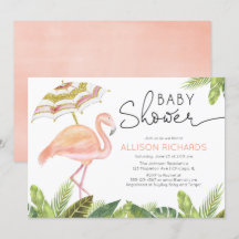 Flamingo roze gouden meisje baby shower