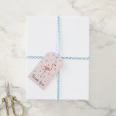 Flamingo Roze Hartelijk dank labels Cadeaulabel (Met Touw)