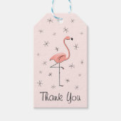 Flamingo Roze Hartelijk dank labels Cadeaulabel (Voorkant)