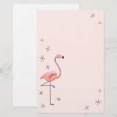 Flamingo Roze kantoorbenodigdheden Briefpapier (Voorkant / Achterkant)