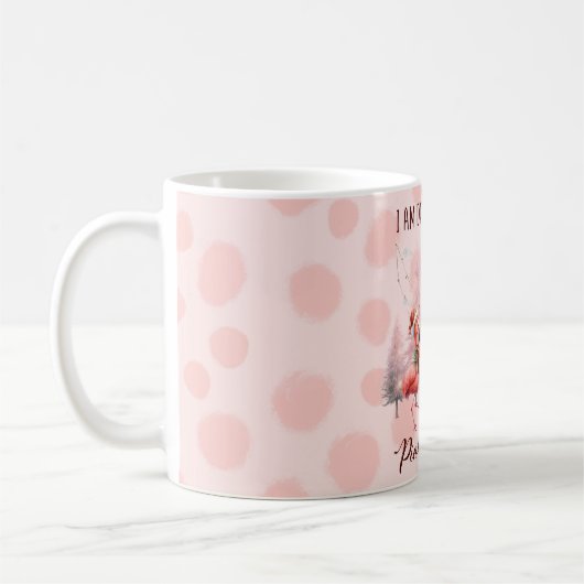 Flamingo Roze Kerstthema Koffiemok (Links)