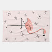 Flamingo Roze keukenhanddoek (Horizontaal)