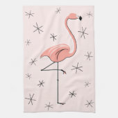 Flamingo Roze keukenhanddoek (Verticaal)