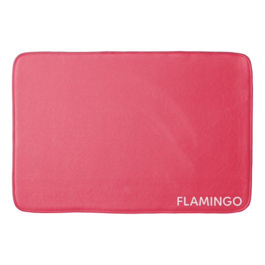 Flamingo roze kleurnaam badmat (Voorkant)