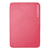 Flamingo roze kleurnaam badmat (Voorkant Verticaal)