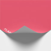 Flamingo roze kleurnaam cadeaupapier (Hoek)