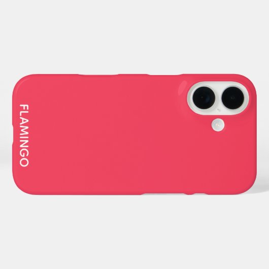 Flamingo roze kleurnaam Case-Mate iPhone case (Achterkant (horizontaal))