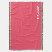 Flamingo roze kleurnaam deken (Voorkant Verticaal)