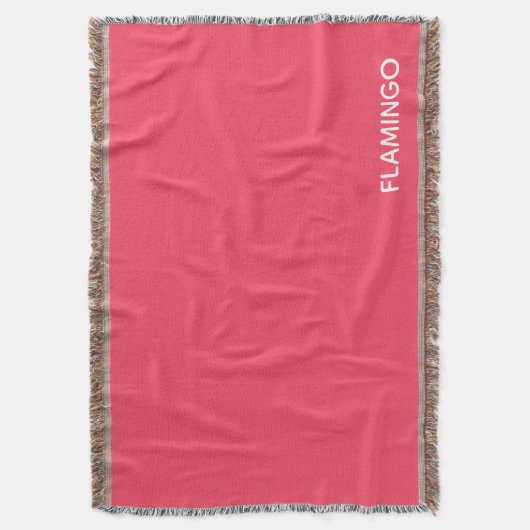 Flamingo roze kleurnaam deken (Voorkant Verticaal)