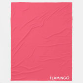 Flamingo roze kleurnaam fleece deken (Voorkant)