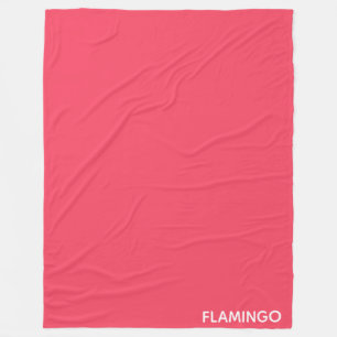 Flamingo roze kleurnaam fleece deken