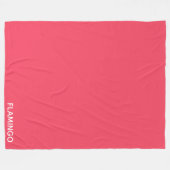 Flamingo roze kleurnaam fleece deken (Voorkant (Horizontaal))