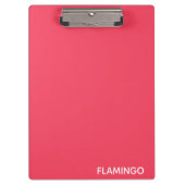 Flamingo roze kleurnaam klembord (Voorkant)