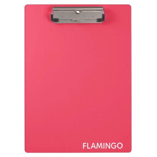 Flamingo roze kleurnaam klembord (Voorkant)