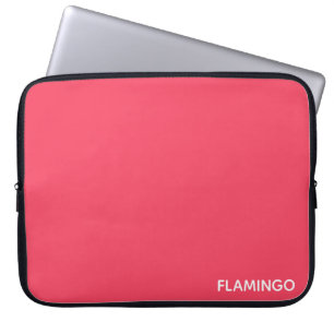Flamingo roze kleurnaam laptop sleeve