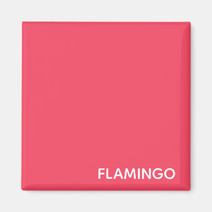 Flamingo roze kleurnaam magneet