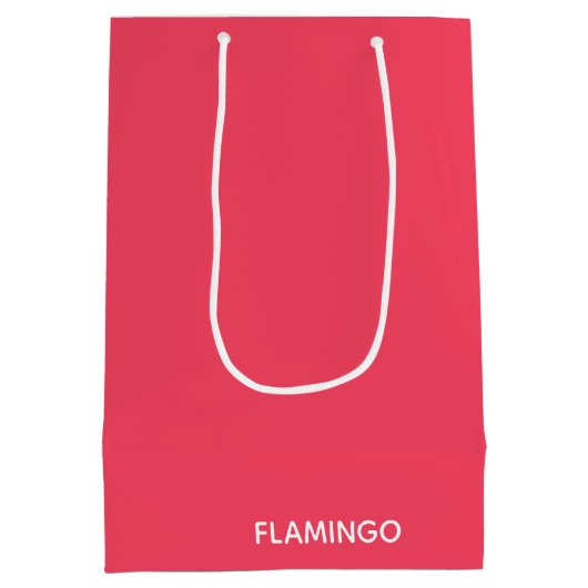 Flamingo roze kleurnaam medium cadeauzakje (Achterkant)