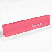 Flamingo roze kleurnaam naambordje