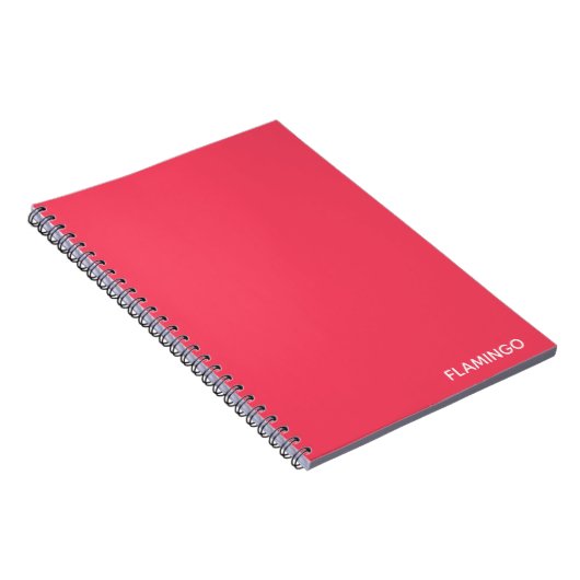 Flamingo roze kleurnaam notitieboek (Rechterzijde)
