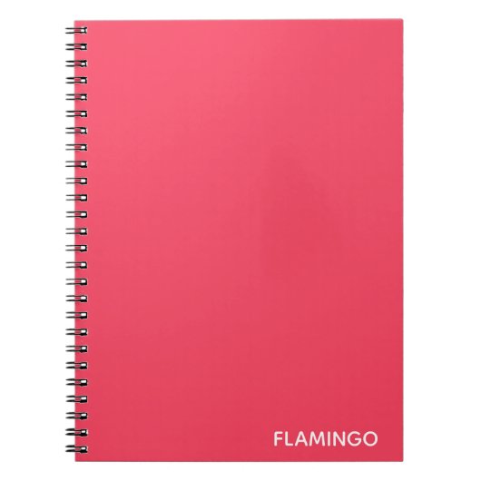 Flamingo roze kleurnaam notitieboek (Voorkant)