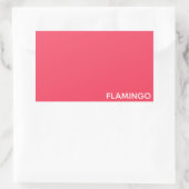 Flamingo roze kleurnaam rechthoekige sticker (Tas)