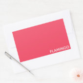Flamingo roze kleurnaam rechthoekige sticker (Envelop)