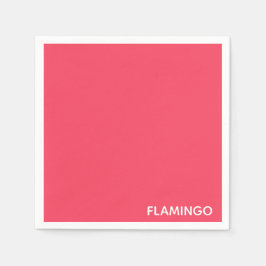 Flamingo roze kleurnaam servet