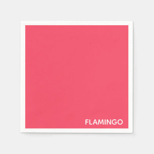 Flamingo roze kleurnaam servet