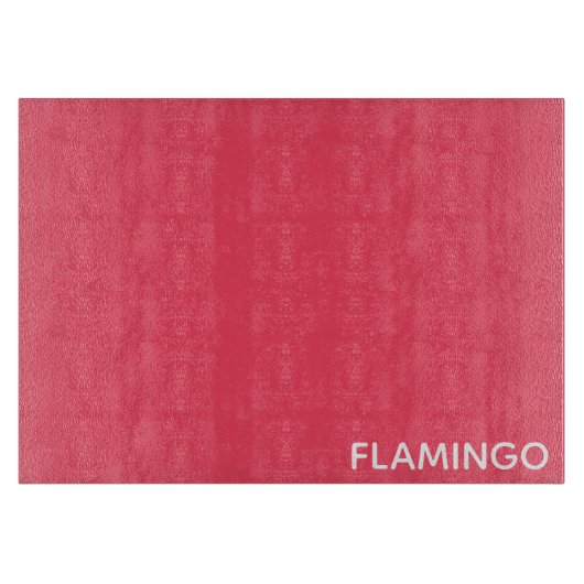 Flamingo roze kleurnaam snijplank (Voorkant)