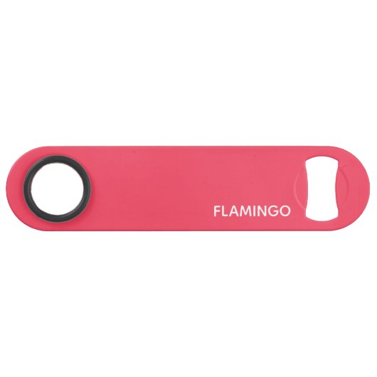 Flamingo roze kleurnaam speed flessenopener (Voorkant (Horizontaal))