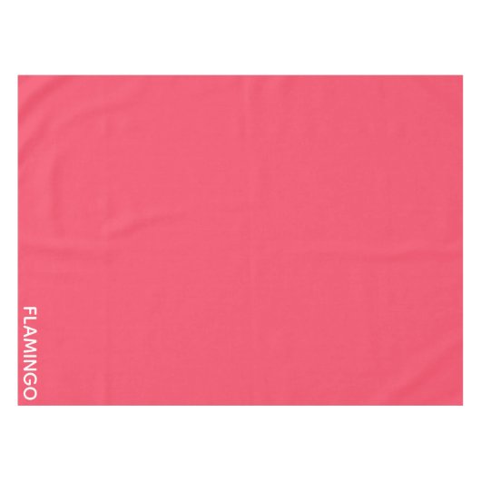 Flamingo roze kleurnaam tafelkleed (Voorkant (Horizontaal))