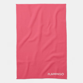 Flamingo roze kleurnaam theedoek