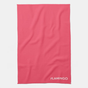 Flamingo roze kleurnaam theedoek