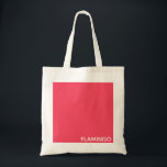 Flamingo roze kleurnaam tote bag<br><div class="desc">Flamingo roze kleurnaam</div>
