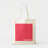 Flamingo roze kleurnaam tote bag (Voorkant)