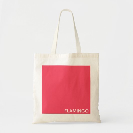 Flamingo roze kleurnaam tote bag (Voorkant)