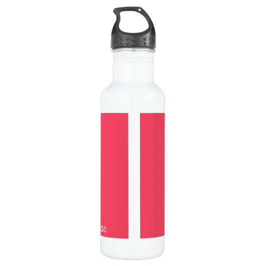 Flamingo roze kleurnaam waterfles  (Achterkant)