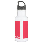 Flamingo roze kleurnaam waterfles (Achterkant)