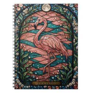 Flamingo Roze Lagune Illumina Gebrandschilderd Gla Notitieboek