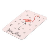Flamingo Roze naammagneet flexibel Magneet (Linkerzijde)