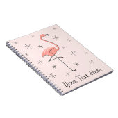 Flamingo Roze notitieboek van de Tekst (Rechterzijde)